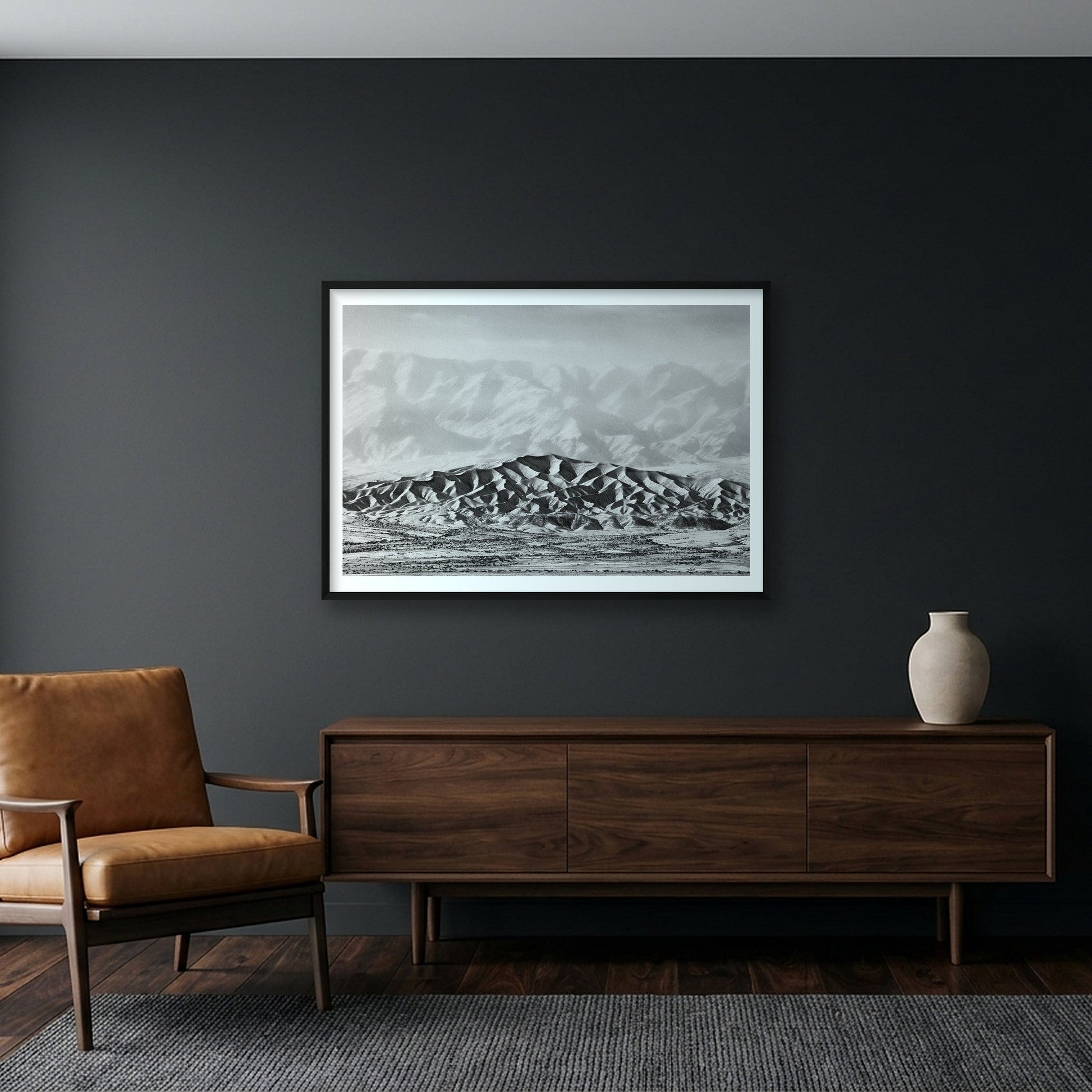 Orsoo Bayarsaikhan  – Bogd Kahn Mountain — 100×70cm, 39×28" Black Frame