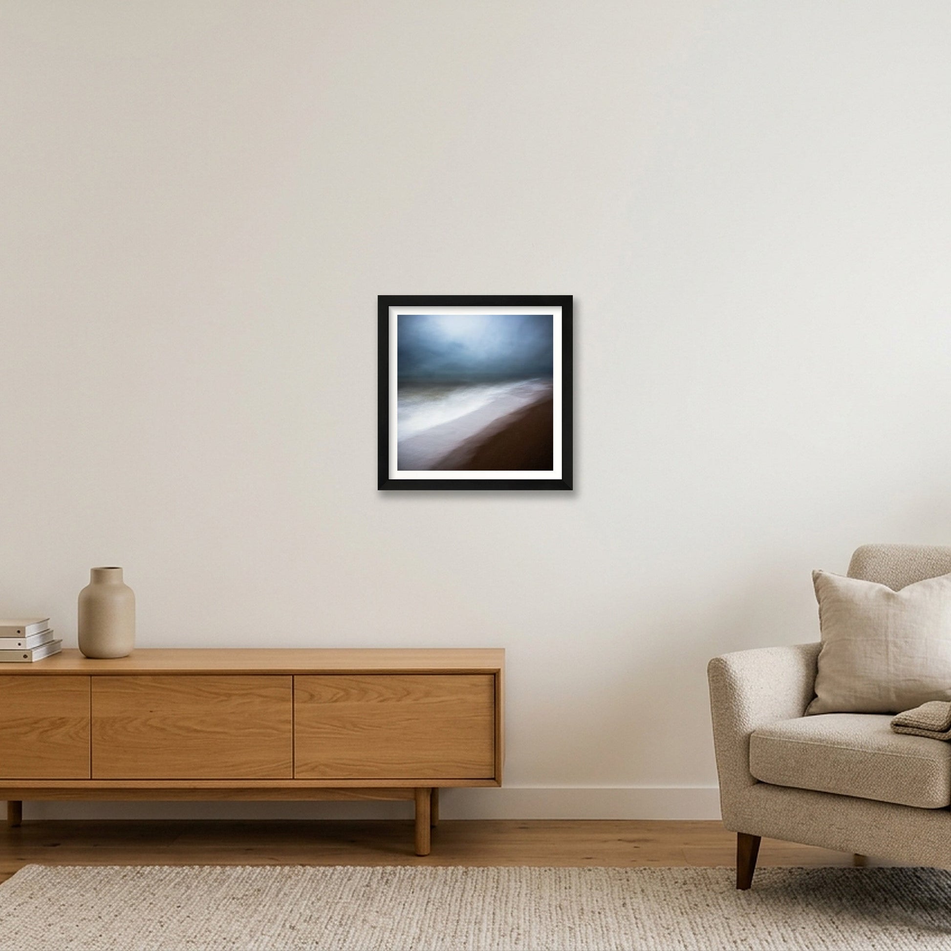 Mark Cornick – Blue Horizon — 30×30cm, 12×12" Black Frame