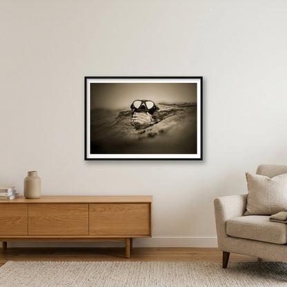JF Julian – Guillaume Nery, South of France — 100×70cm, 39×28" Black Frame
