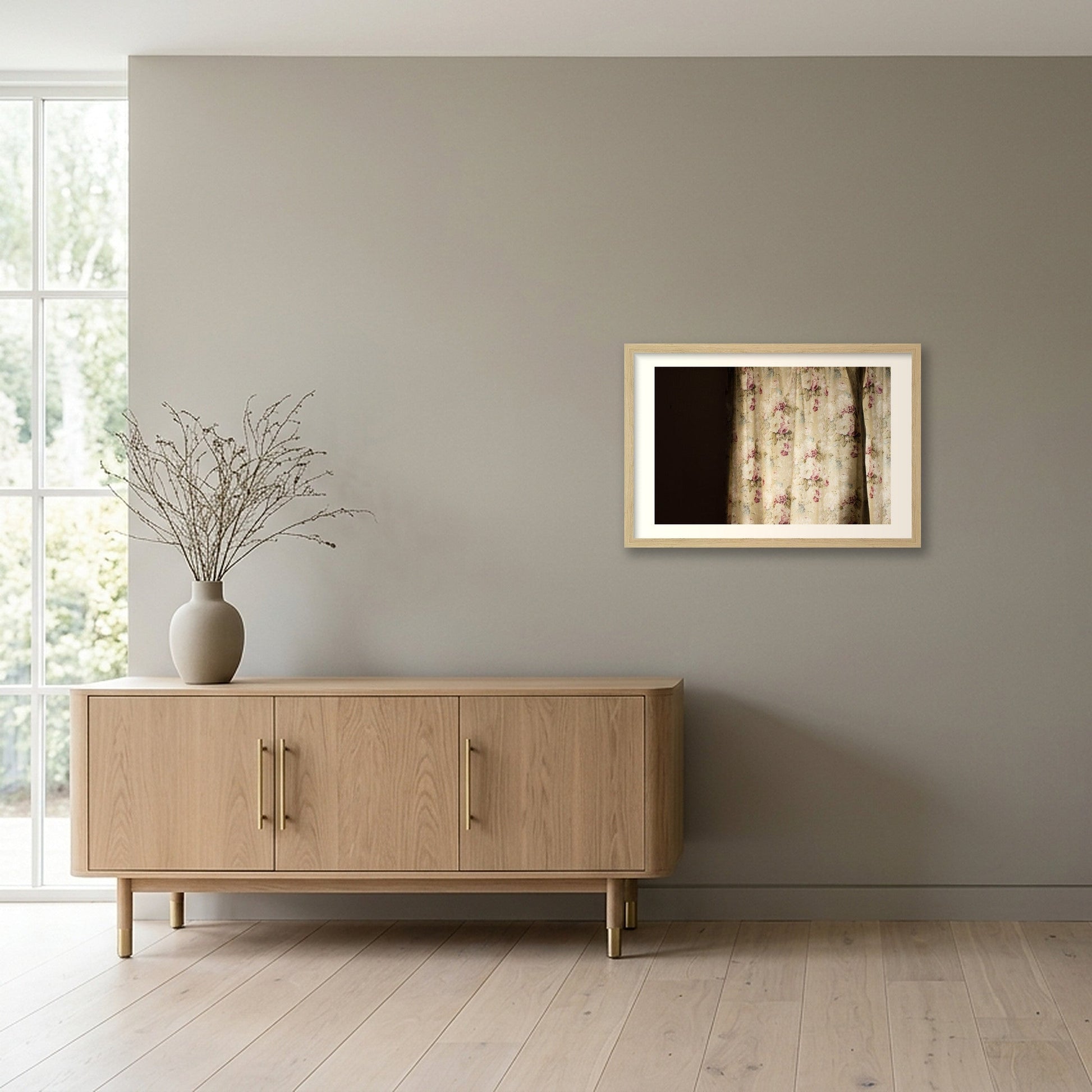 Alice Poole – Bedroom Window — 45×30cm, 18×12" Oak Frame