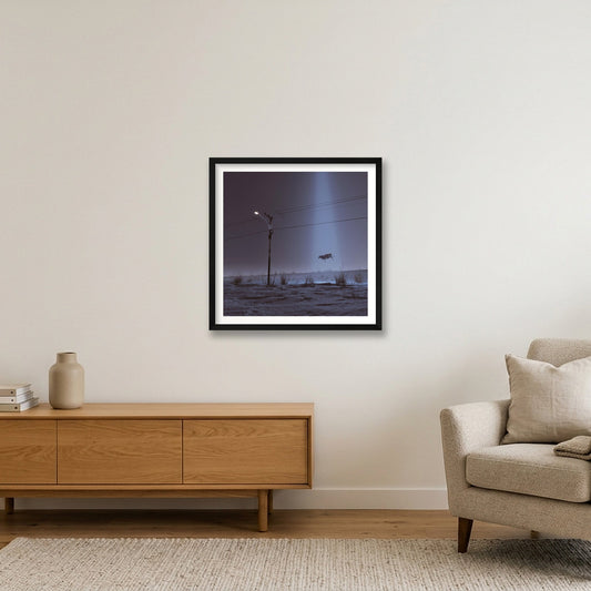 Jermaine Saunders – Leaving 2020 — 50×50cm, 20×20" Black Frame