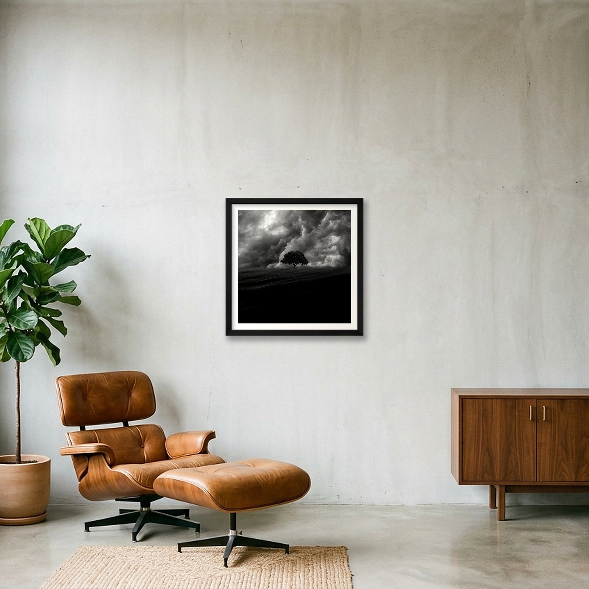 Olivier Mussard – Into The Wind — 40×40cm, 16×16" Black Frame