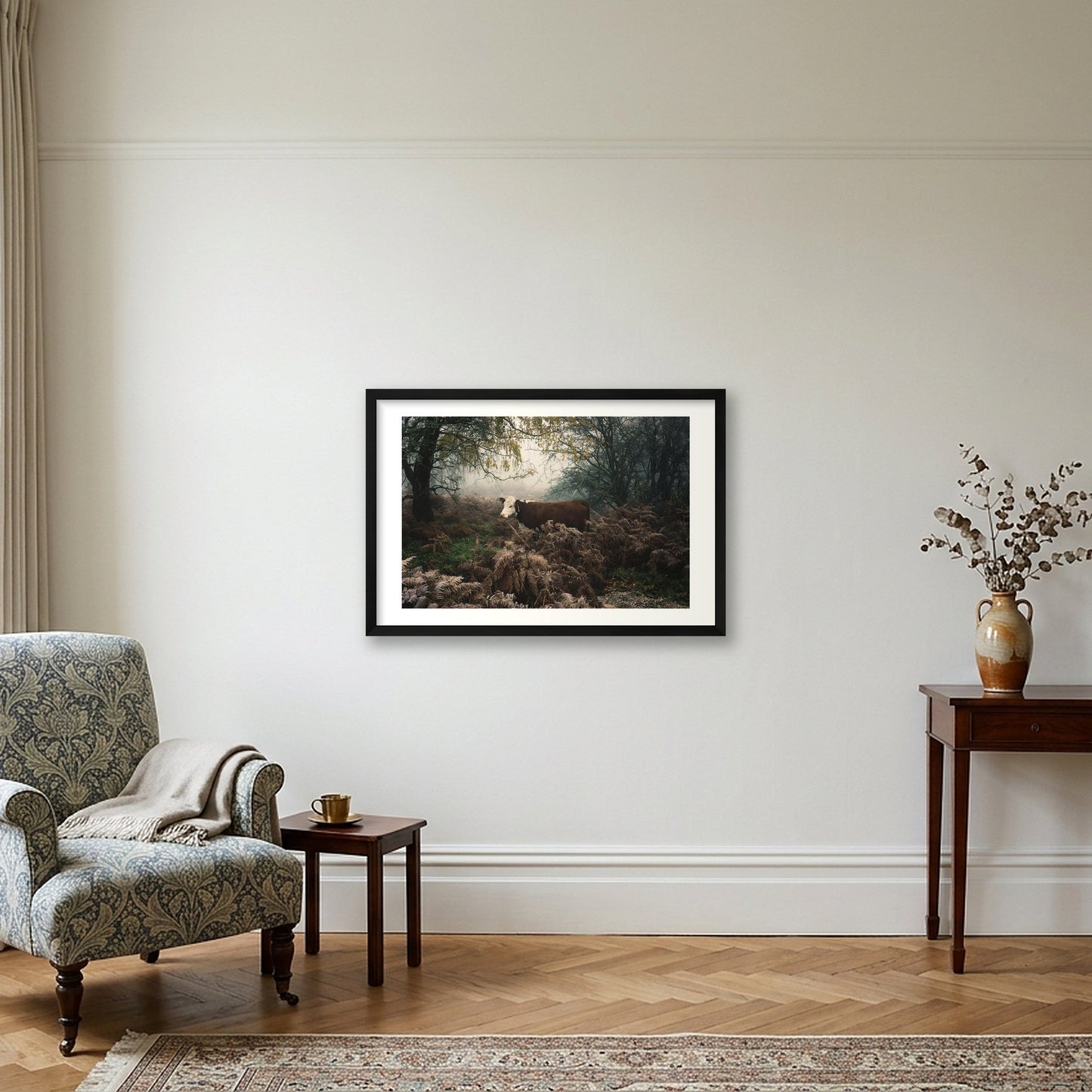Jamie Tilley – Hereford Cow — 60×40cm, 24×16" Black Frame