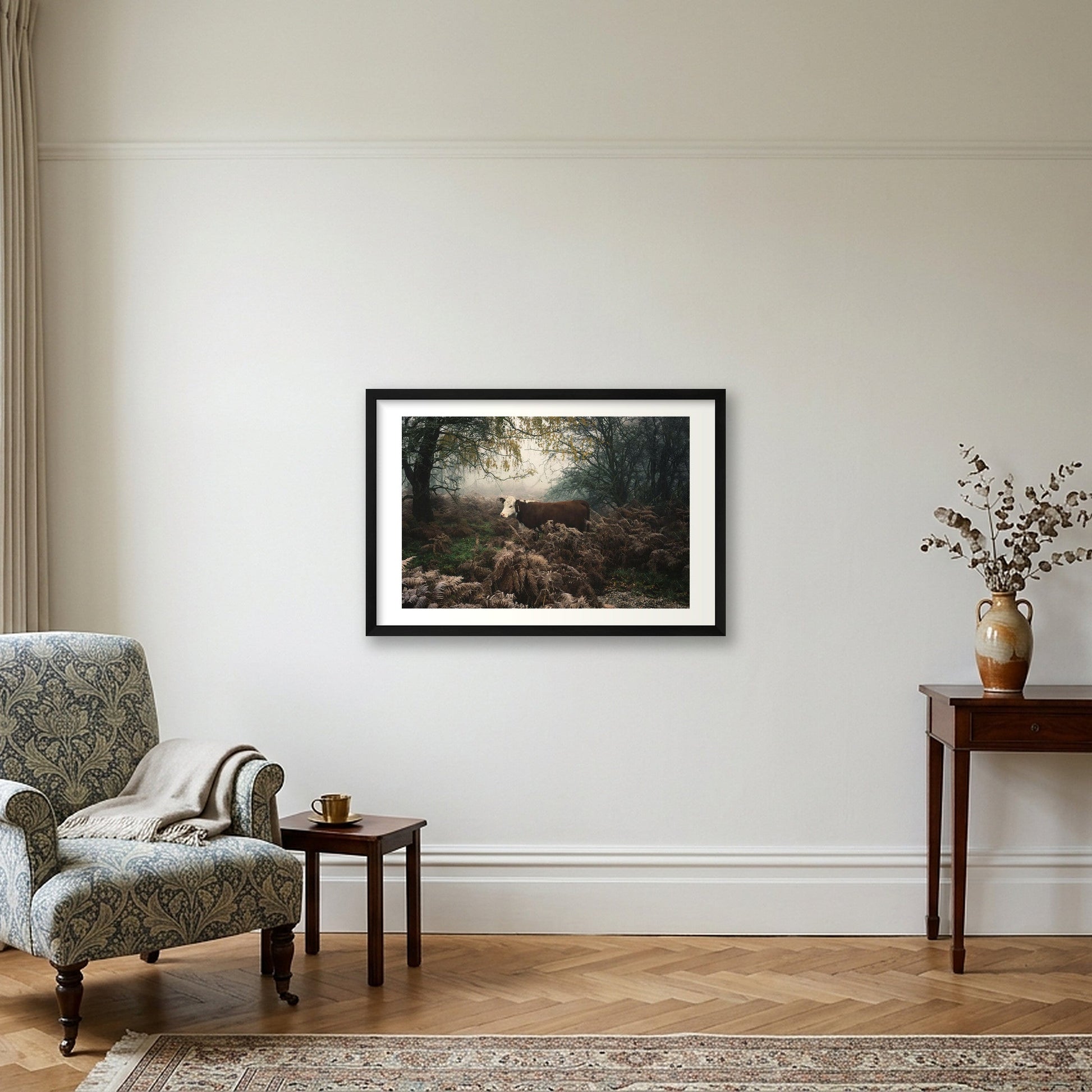 Jamie Tilley – Hereford Cow — 60×40cm, 24×16" Black Frame