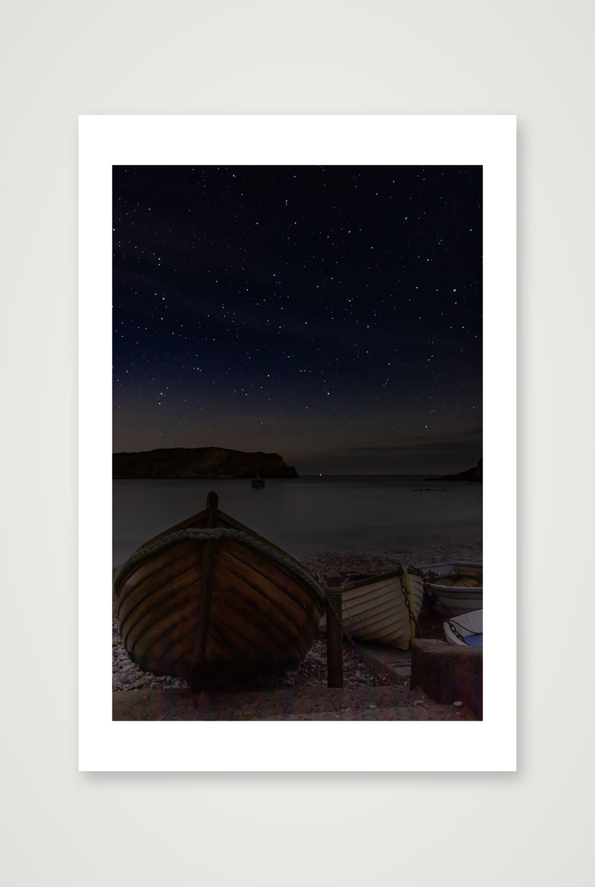 Oliver Dickinson – Lulworth Cove At Night — 30×45cm, 12×18" Print only