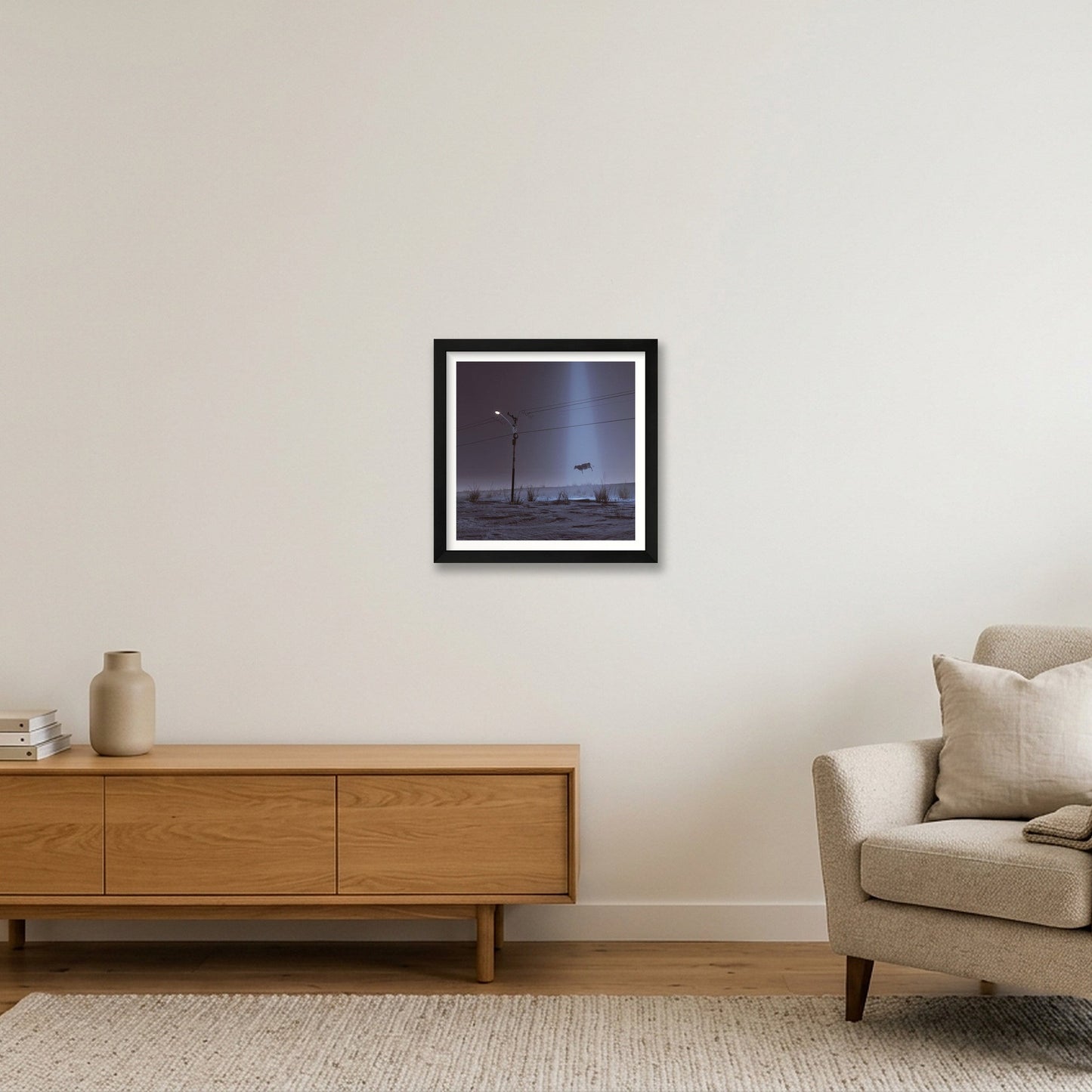 Jermaine Saunders – Leaving 2020 — 30×30cm, 12×12" Black Frame