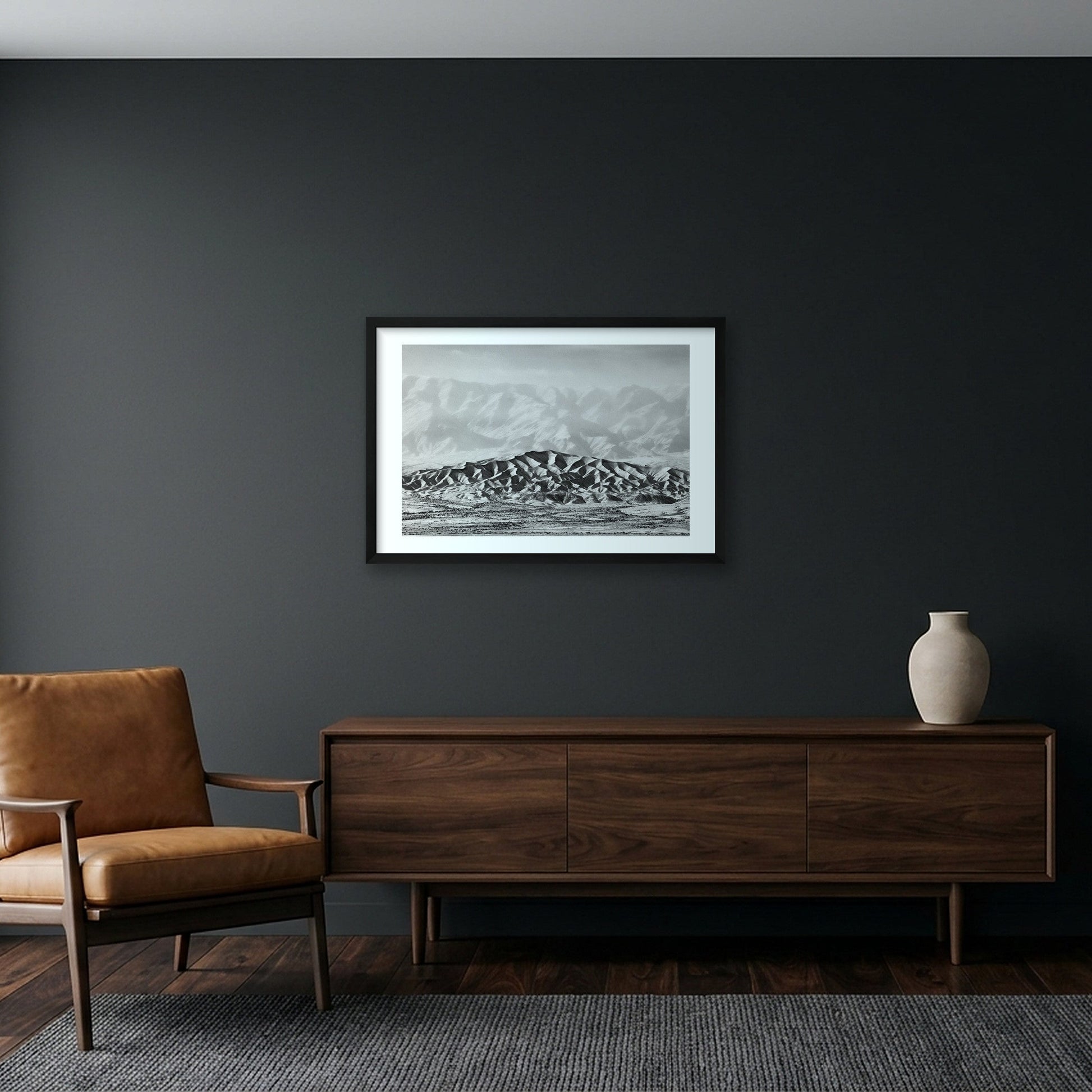 Orsoo Bayarsaikhan  – Bogd Kahn Mountain — 60×40cm, 24×16" Black Frame