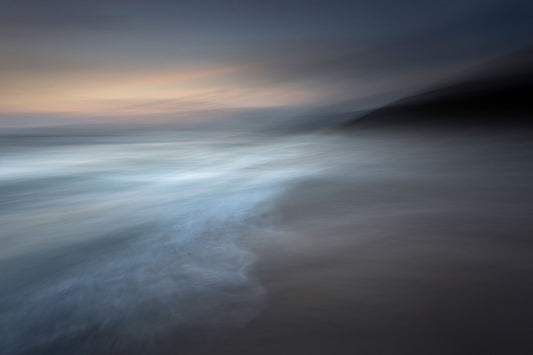 An abstract image of waves at a coast
